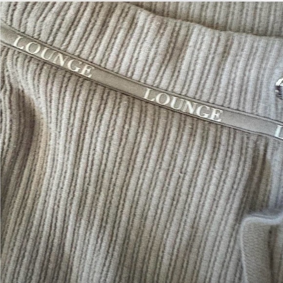 Beige Ribbed Lounge Pants - Picture 2 of 5